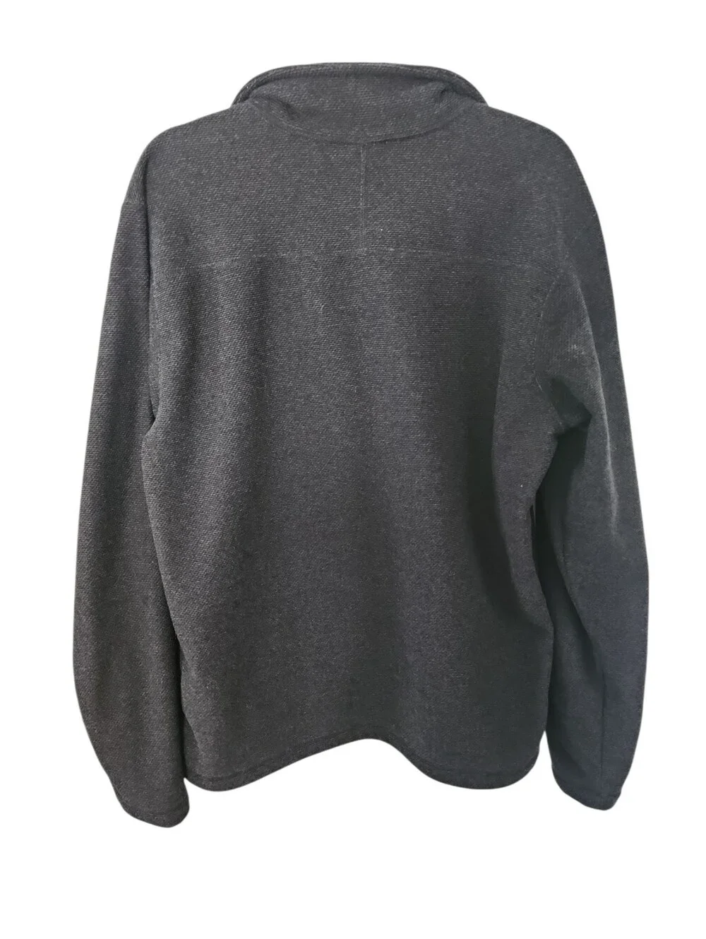 The North Face Mens Black Heatherd Fleece Pullover 1/4 Zip Size Large